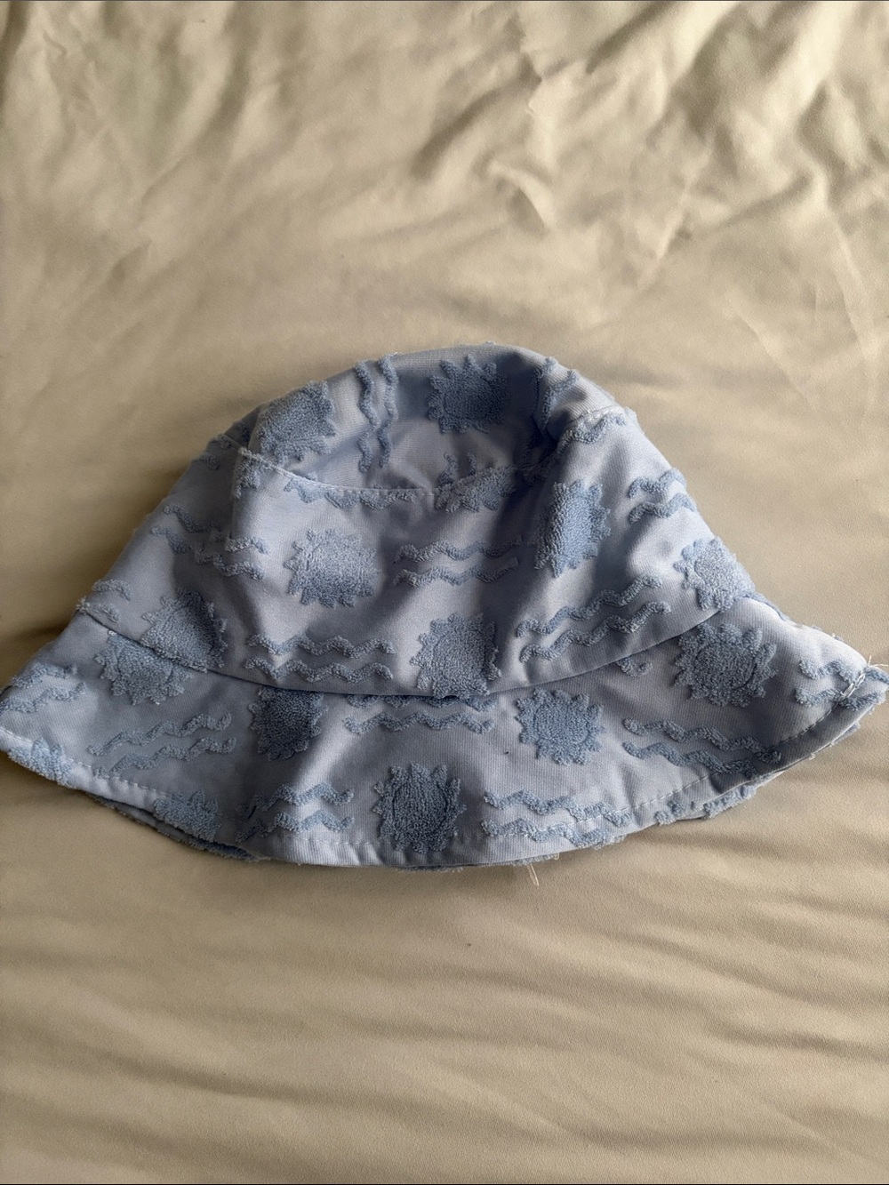 Light Blue Embroidered Bucket Hat